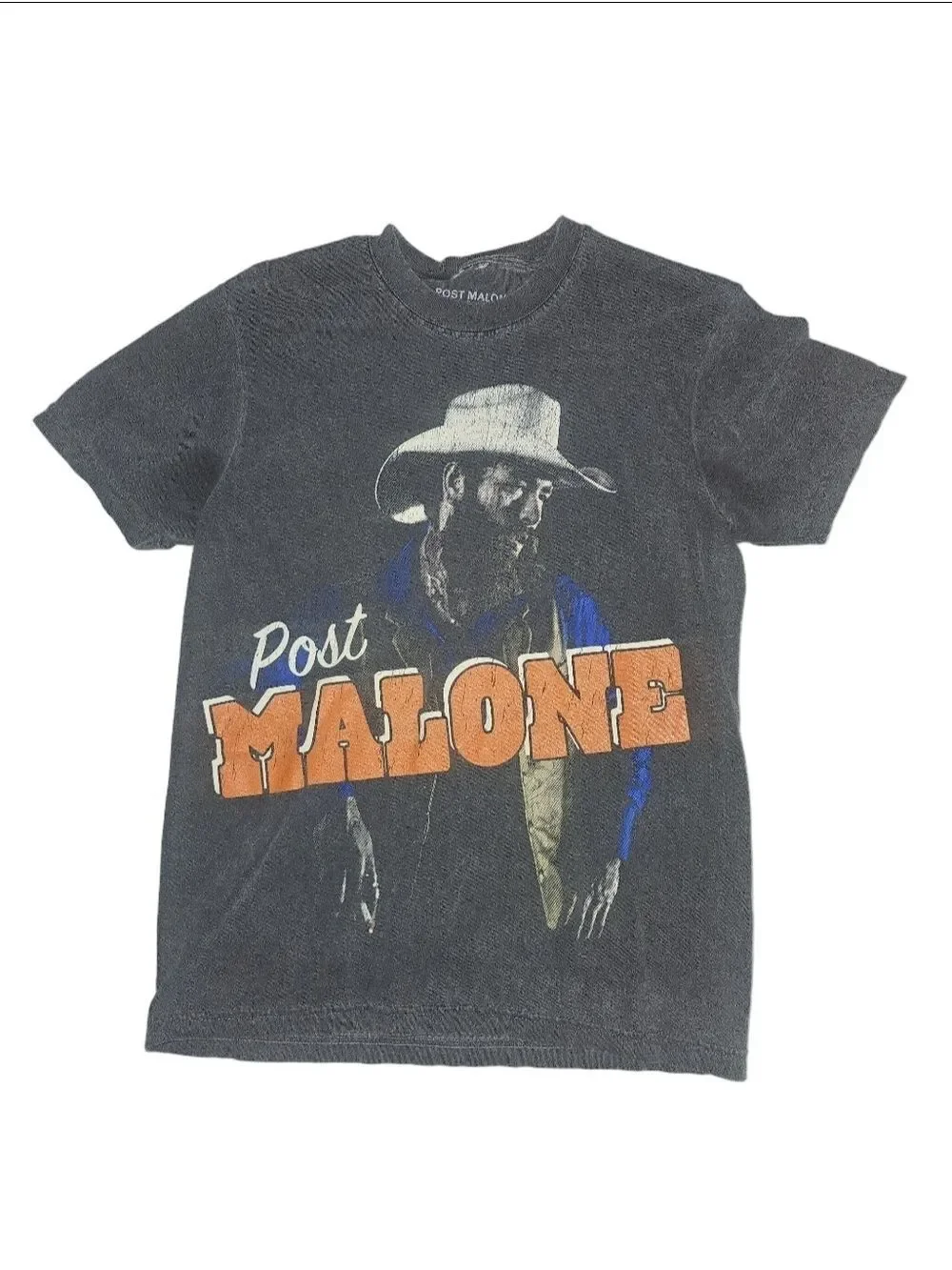 Post Malone Graphic Tee Small Vintage Wash 2024 Tour Style Band Shirt